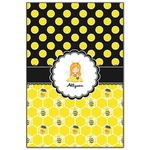 Honeycomb, Bees & Polka Dots Wood Print - 20x30 (Personalized)