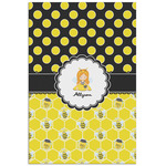 Honeycomb, Bees & Polka Dots Poster - Matte - 24x36 (Personalized)