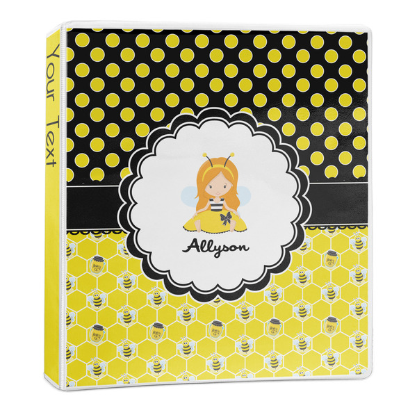 Honeycomb, Bees & Polka Dots 3-Ring Binder Main- 1in