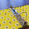 Honeycomb, Bees & Polka Dots 3 Ring Binders - Full Wrap - 3" - DETAIL