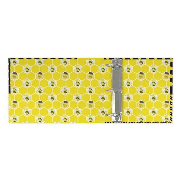 Honeycomb, Bees & Polka Dots 3 Ring Binders - Full Wrap - 3" - OPEN INSIDE