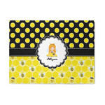 Honeycomb, Bees & Polka Dots 5' x 7' Indoor Area Rug (Personalized)