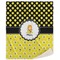 Honeycomb, Bees & Polka Dots Sherpa Throw Blanket (Personalized)