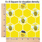 Honeycomb, Bees & Polka Dots 6x6 Swatch of Fabric