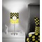 Honeycomb, Bees & Polka Dots 7 inch drum lamp shade - in room