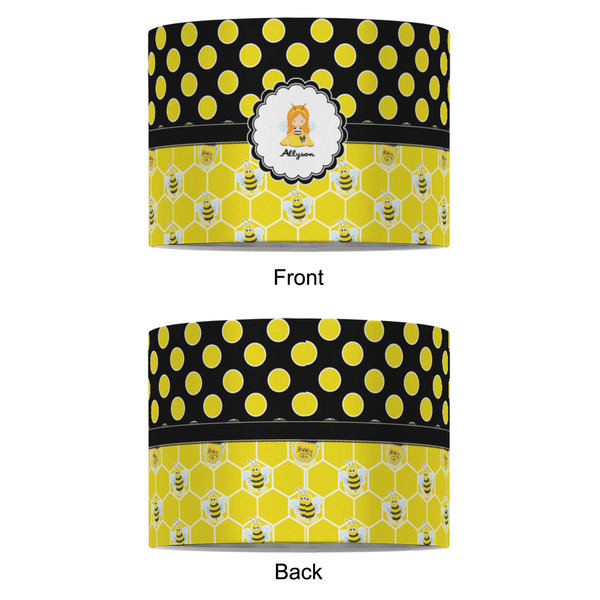 Honeycomb, Bees & Polka Dots 8" Drum Lampshade - APPROVAL (Fabric)