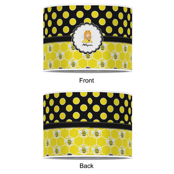Honeycomb, Bees & Polka Dots 8" Drum Lampshade - APPROVAL (Poly Film)