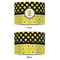 Honeycomb, Bees & Polka Dots 8" Drum Lampshade - APPROVAL (Poly Film)