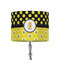 Honeycomb, Bees & Polka Dots 8" Drum Lampshade - ON STAND (Fabric)