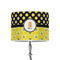 Honeycomb, Bees & Polka Dots 8" Drum Lampshade - ON STAND (Poly Film)