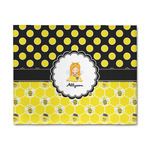 Honeycomb, Bees & Polka Dots 8' x 10' Indoor Area Rug (Personalized)