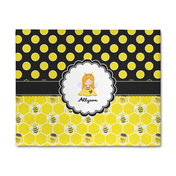 Custom Honeycomb, Bees & Polka Dots 8' x 10' Indoor Area Rug (Personalized)