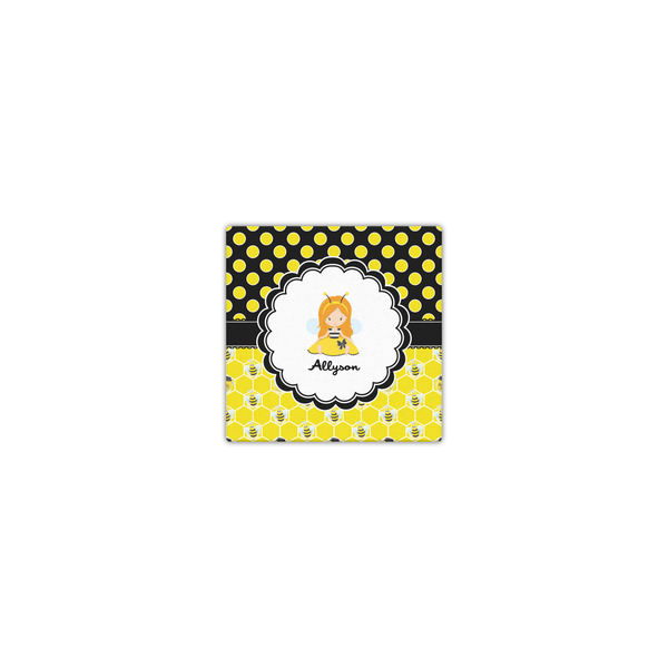 Honeycomb, Bees & Polka Dots 8x8 - Canvas Print - Front View