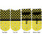 Honeycomb, Bees & Polka Dots Adult Ankle Socks - Double Pair - Front and Back - Apvl