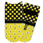 Honeycomb, Bees & Polka Dots Adult Ankle Socks (Personalized)