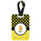Honeycomb, Bees & Polka Dots Metal Luggage Tag w/ Name or Text
