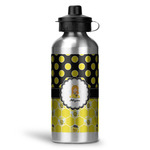 Honeycomb, Bees & Polka Dots Water Bottle - Aluminum - 20 oz (Personalized)