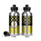 Honeycomb, Bees & Polka Dots Aluminum Water Bottle - Front and Back