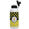 Honeycomb, Bees & Polka Dots Aluminum Water Bottle - White Front