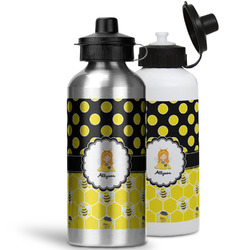 Honeycomb, Bees & Polka Dots Water Bottles - 20 oz - Aluminum (Personalized)