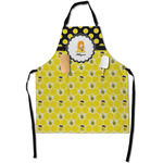 Honeycomb, Bees & Polka Dots Apron With Pockets w/ Name or Text