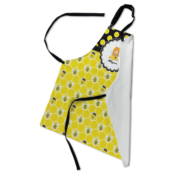 Honeycomb, Bees & Polka Dots Apron - Folded
