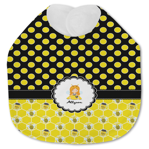 Honeycomb, Bees & Polka Dots Baby Bib - AFT closed