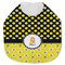 Honeycomb, Bees & Polka Dots Jersey Knit Baby Bib w/ Name or Text