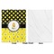 Honeycomb, Bees & Polka Dots Baby Blanket (Single Side - Printed Front, White Back)
