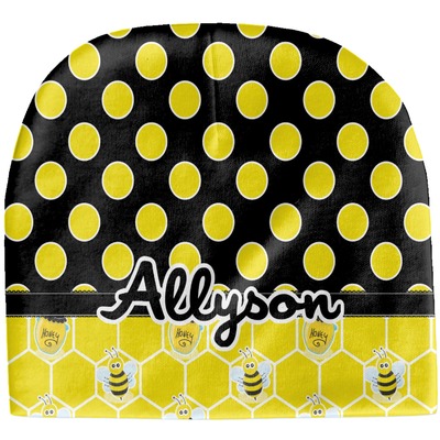 Honeycomb, Bees & Polka Dots Baby Hat (Beanie) (Personalized)