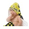 Honeycomb, Bees & Polka Dots Baby Hooded Towel on Child