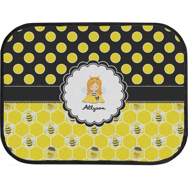Honeycomb, Bees & Polka Dots Custom Car Floor Mats (Back Seat)