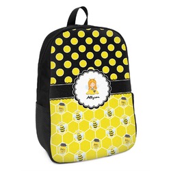 Honeycomb, Bees & Polka Dots Kids Backpack (Personalized)