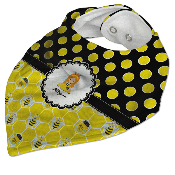 Honeycomb, Bees & Polka Dots Bandana Closed