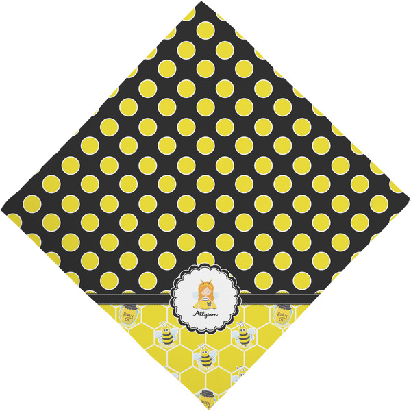 Honeycomb, Bees & Polka Dots Bandana - Full View
