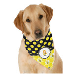 Honeycomb, Bees & Polka Dots Dog Bandana Scarf w/ Name or Text