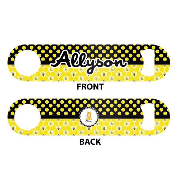 Honeycomb, Bees & Polka Dots Bar Bottle Opener - White - Approval