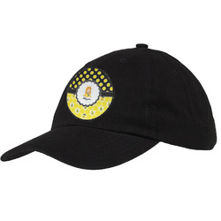 Honeycomb, Bees & Polka Dots Baseball Cap - Black (Personalized)