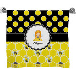 Honeycomb, Bees & Polka Dots Bath Towel (Personalized)