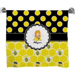 Honeycomb, Bees & Polka Dots Bath Towel (Personalized)