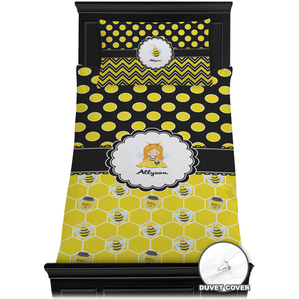 Honeycomb, Bees & Polka Dots Bedding Set (TwinXL) - Duvet