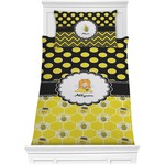 Honeycomb, Bees & Polka Dots Comforter Set - Twin (Personalized)