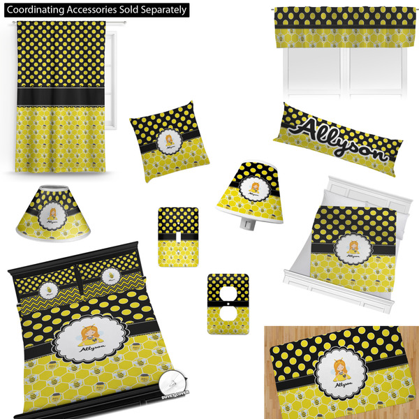 Honeycomb, Bees & Polka Dots Bedroom Decor & Accessories2