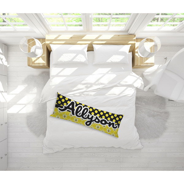 Honeycomb, Bees & Polka Dots Body Pillow - LIFESTYLE