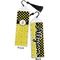 Honeycomb, Bees & Polka Dots Bookmark with tassel - Front and Back