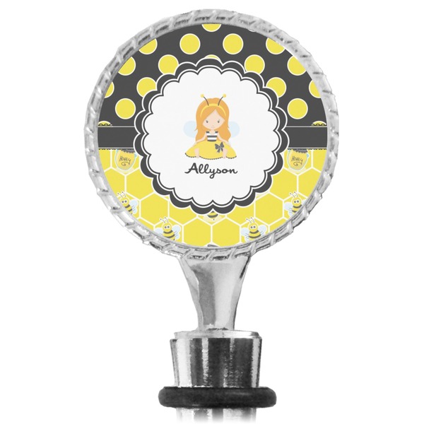 Honeycomb, Bees & Polka Dots Bottle Stopper Main View