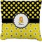 Honeycomb, Bees & Polka Dots Burlap Pillow 24"