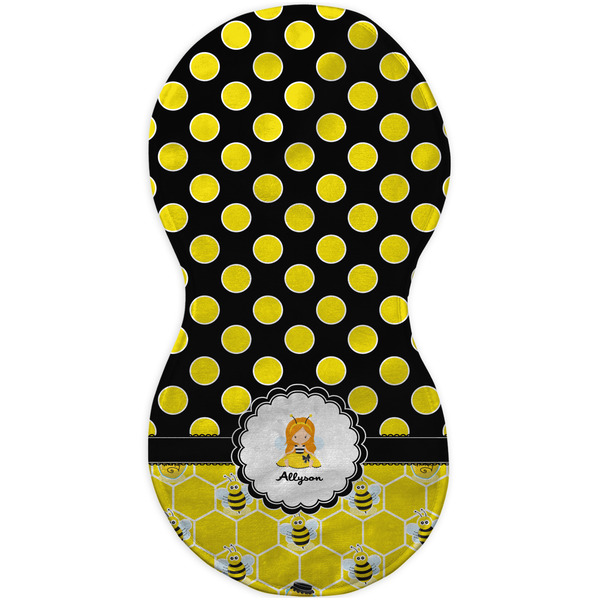 Honeycomb, Bees & Polka Dots Burp Peanut Shaped Flat