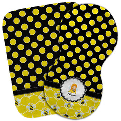 Honeycomb, Bees & Polka Dots Burp Cloth (Personalized)