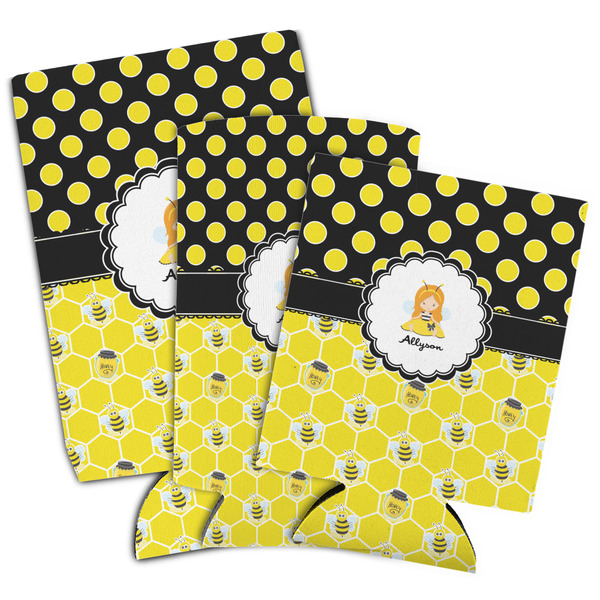 Honeycomb, Bees & Polka Dots Can Coolers - PARENT/MAIN